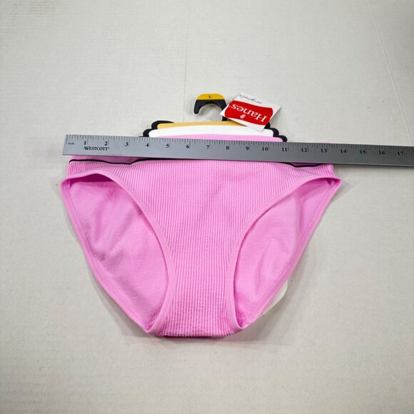 Lot Of 3 Hanes Women's Sz Large Panty Briefs Original Ribbed Assorted Colors New - Picture 7 of 9